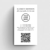 Carte De Visite Logo de code QR photo professionnel