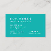 Carte De Visite Logo de code QR professionnel Lactation Consulta (Dos)
