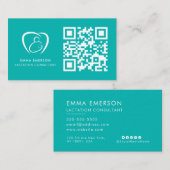 Carte De Visite Logo de code QR professionnel Lactation Consulta (Devant / Derrière)