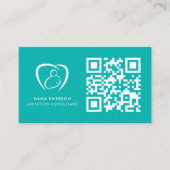Carte De Visite Logo de code QR professionnel Lactation Consulta (Devant)