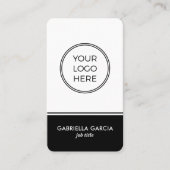 Carte De Visite Logo de code QR professionnel minimal moderne (Devant)