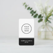 Carte De Visite Logo de code QR professionnel minimal moderne (Debout devant)