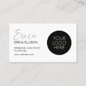 Carte De Visite Logo de code QR professionnel moderne et élégant (Devant)