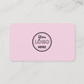 Carte De Visite Logo de code Qr rose professionnel Script minimal (Dos)