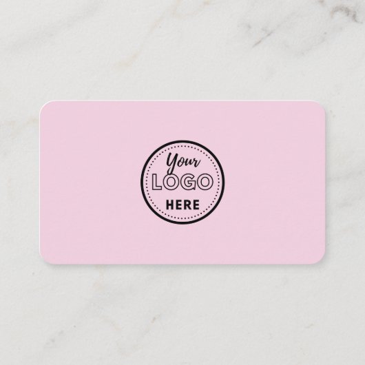 Carte De Visite Logo de code Qr rose professionnel Script minimal (Dos)