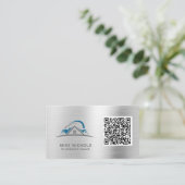 Carte De Visite Logo de code QR, Toit, Constructeur, Travailleur d (Debout devant)