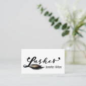 Carte De Visite Logo de coeurs de calligraphie de cils professionn (Debout devant)
