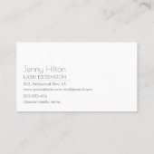 Carte De Visite Logo de coeurs de calligraphie de cils professionn (Dos)