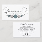 Carte De Visite Logo de collier artisanal | Concepteur de bijoux (Devant / Derrière)