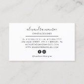 Carte De Visite Logo de collier artisanal | Concepteur de bijoux (Dos)