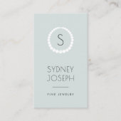 Carte De Visite Logo de collier Monogramme moderne | Design de bij (Devant)