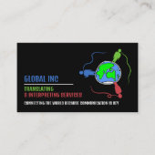 Carte De Visite Logo de communication, traducteur et interprète (Devant)