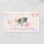 Carte De Visite Logo de conciergerie personnelle illustrée aquarel (Devant)