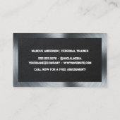 Carte De Visite Logo de conditionnement physique | Cuir | Métal (Dos)