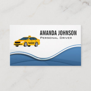 Carte De Visite Logo de conduite de taxi