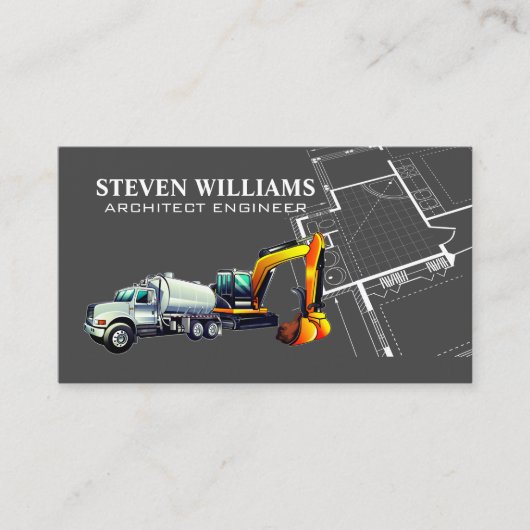 Carte De Visite Logo de constructeur | Plan | Construction (Devant)