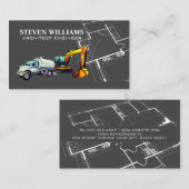 Carte De Visite Logo de constructeur | Plan | Construction (Devant / Derrière)