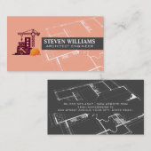 Carte De Visite Logo de constructeur | Plan | Construction (Devant / Derrière)