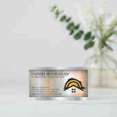 Carte De Visite Logo de construction | Acier métallique (Debout devant)