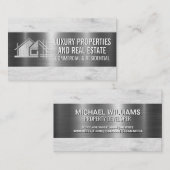 Carte De Visite Logo de construction | Arrière - plan de bois (Devant / Derrière)