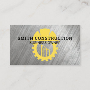 Carte De Visite Logo de construction   Bâtisseurs   Ingénierie