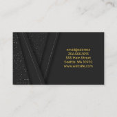 Carte De Visite Logo de construction | Black Luxury Gold (Dos)