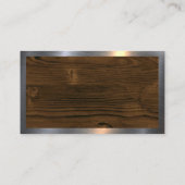 Carte De Visite Logo de construction | Bois métallique | Outils ma (Dos)