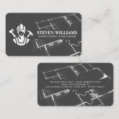 Carte De Visite Logo de Construction Builder | Plan (Devant / Derrière)