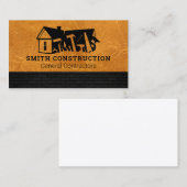 Carte De Visite Logo de construction | Cuir | Brick (Devant / Derrière)