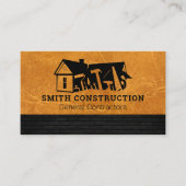 Carte De Visite Logo de construction | Cuir | Brick (Devant)