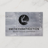 Carte De Visite Logo de construction de souder | Feuilles métalliq (Devant)