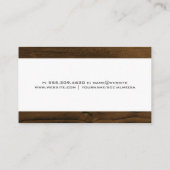 Carte De Visite Logo de construction | Découpe en bois (Dos)