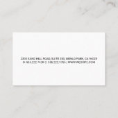 Carte De Visite Logo de construction du casquette dur | Arrière -  (Dos)