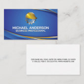 Carte De Visite Logo de construction du casquette dur | Arrière -  (Devant / Derrière)