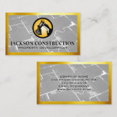 Carte De Visite Logo de Construction Earth Mover | Plan directeur (Devant / Derrière)