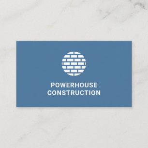 Carte De Visite Logo de construction en brique de l'entreprise Mar