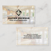 Carte De Visite Logo de construction | Immobilier de cuisine moder (Devant / Derrière)