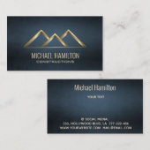 Carte De Visite Logo de construction immobilière simple profession (Devant / Derrière)