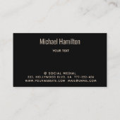 Carte De Visite Logo de construction immobilière simple profession (Dos)