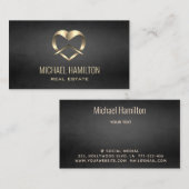 Carte De Visite Logo de construction immobilière simple profession (Devant / Derrière)