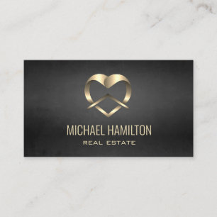 Carte De Visite Logo de construction immobilière simple profession