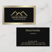 Carte De Visite Logo de construction immobilière simple profession (Devant / Derrière)