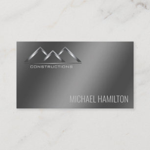 Carte De Visite Logo de construction immobilière simple profession