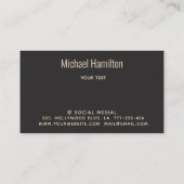 Carte De Visite Logo de construction immobilière simple profession (Dos)