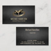 Carte De Visite Logo de construction immobilière simple profession (Devant / Derrière)