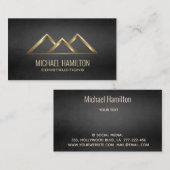 Carte De Visite Logo de construction immobilière simple profession (Devant / Derrière)