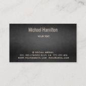 Carte De Visite Logo de construction immobilière simple profession (Dos)