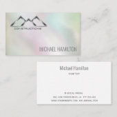 Carte De Visite Logo de construction immobilière simple profession (Devant / Derrière)