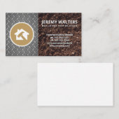 Carte De Visite Logo de construction | Industrie métallurgique du  (Devant / Derrière)