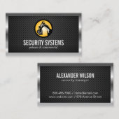 Carte De Visite Logo de construction | Maillage perforé métallique (Devant / Derrière)